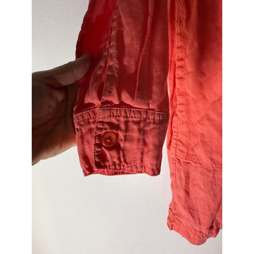 Michael Stars Eleanor Linen Shirt Dress In Passionfruit Small - Picture 6 of 6